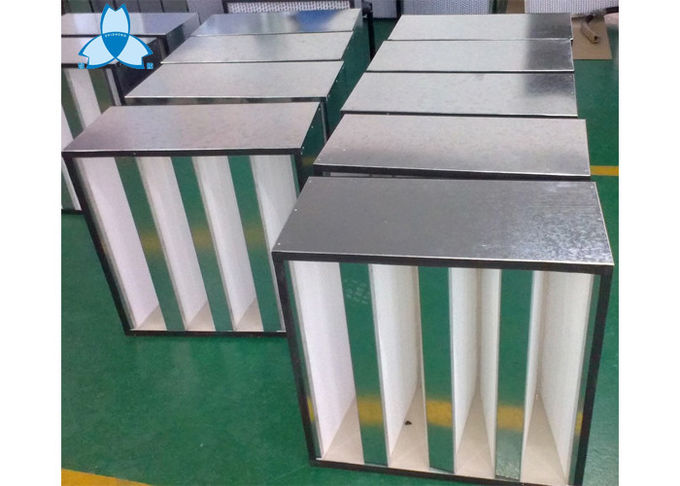 Alluminio del filtrante della Banca di Hepa V/materiale appiattiti di Pastic per il sistema di condizionamento d'aria 0
