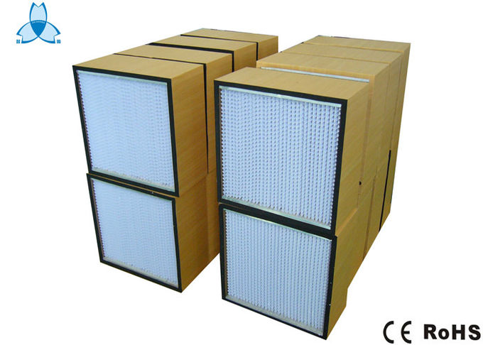 Struttura di legno di filtro dell'aria della sala pulita HEPA con il separatore di carta 610x610x150mm della stagnola 0