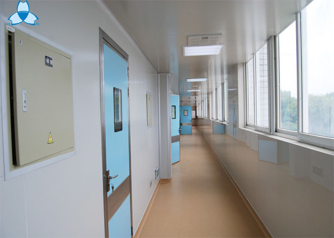 Filtro dell'aria manuale dell'ospedale dell'oscillazione, singola porta della stanza di ospedale della foglia con la finestra di visualizzazione 2