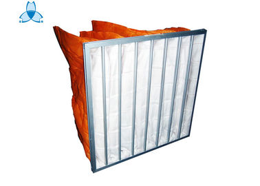 comprare Alta capacità sporca di filtro dell'aria arancio industriale della tasca con la guarnizione della gomma della silice o di EVA online manufacture