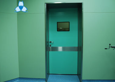 Filtro dell'aria manuale dell'ospedale dell'oscillazione, singola porta della stanza di ospedale della foglia con la finestra di visualizzazione