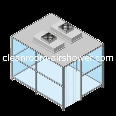 Adjustable Thickness 40-70mm Modular Clean Room 220v Power Included