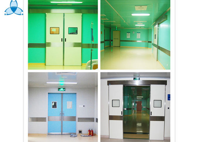 Porte dell'ospedale elettrico di filtro dell'aria dell'ospedale dell'acciaio inossidabile doppie per la stanza di ospedale 2