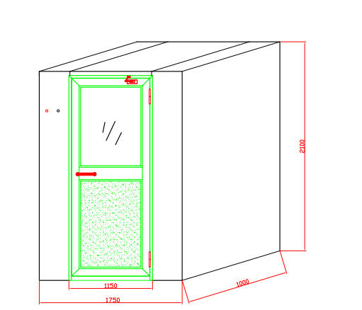 Cascata di particelle di salto automatica dell'acciaio inossidabile, larghezza della porta della doccia 1150mm del getto d'aria 1