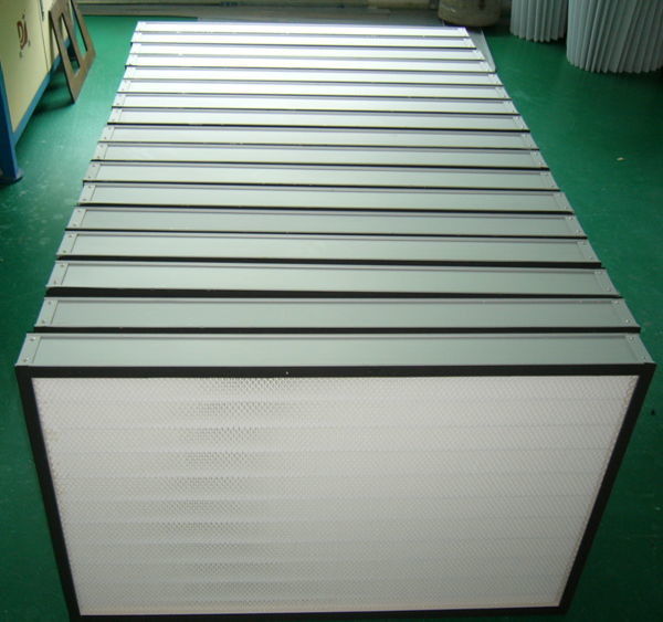 Mini filtro anodizzato dalla piega HEPA della struttura di alluminio per le applicazioni della stanza pulita/HVAC 1